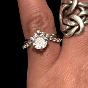 Round Brilliant Engagement Ring S925
